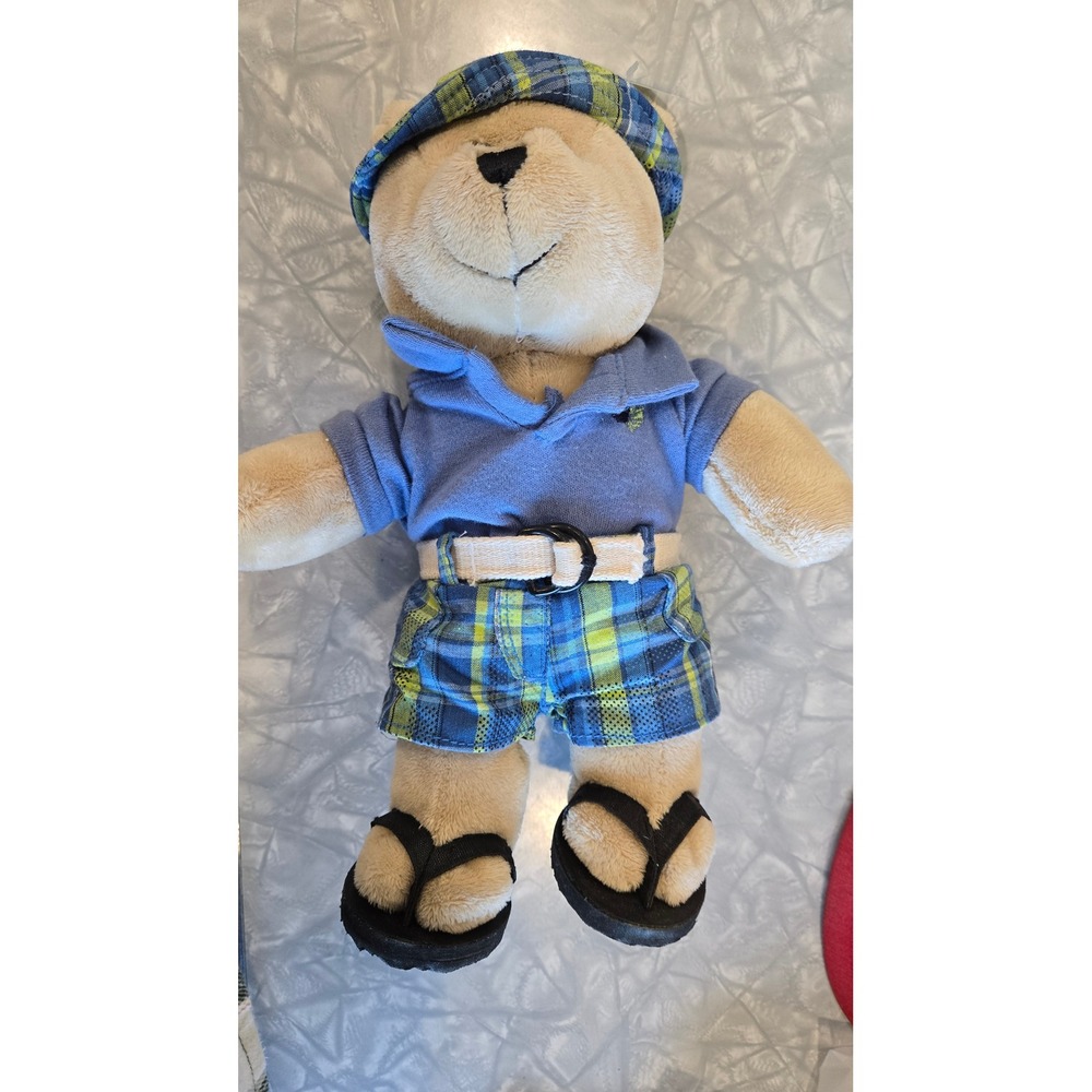 Starbucks Bearista Bear 63rd Edition 2007 Summer Plaid Shorts Polo Plush